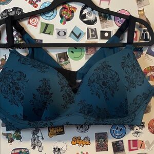 Torrid Dark Teal Floral Bra
